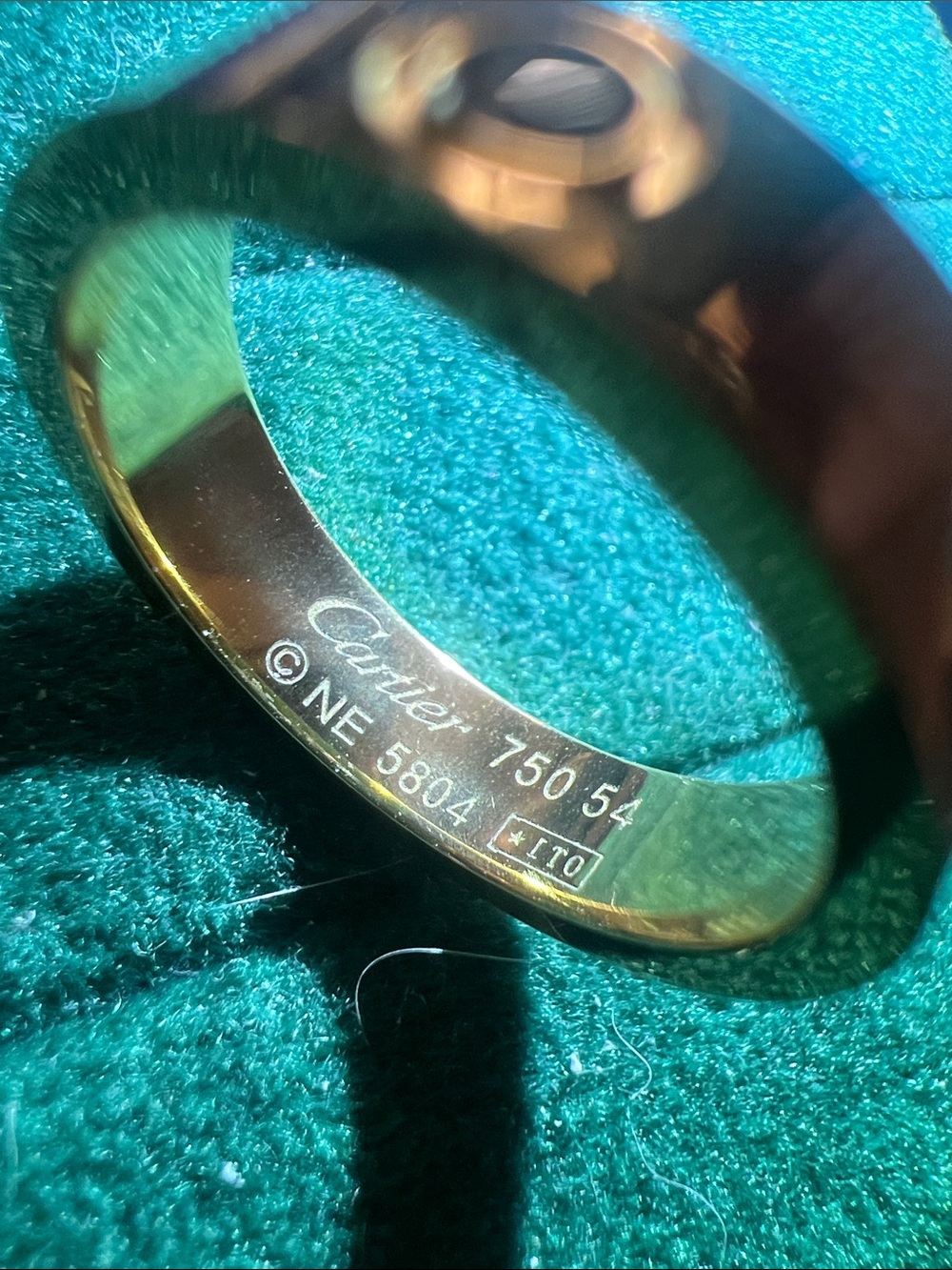 Yellow Gold Ring with Signature Engraving
